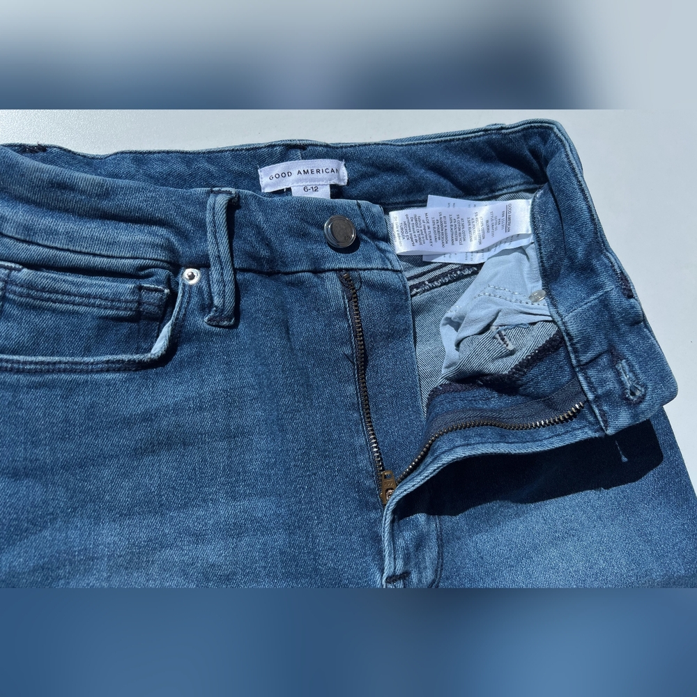 Good American Blue Distressed Skinny Jeans - Picture 5 of 10